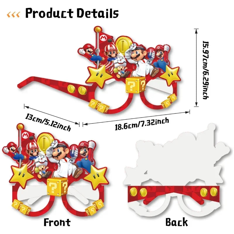Super Mario Glasses - 8 stuks