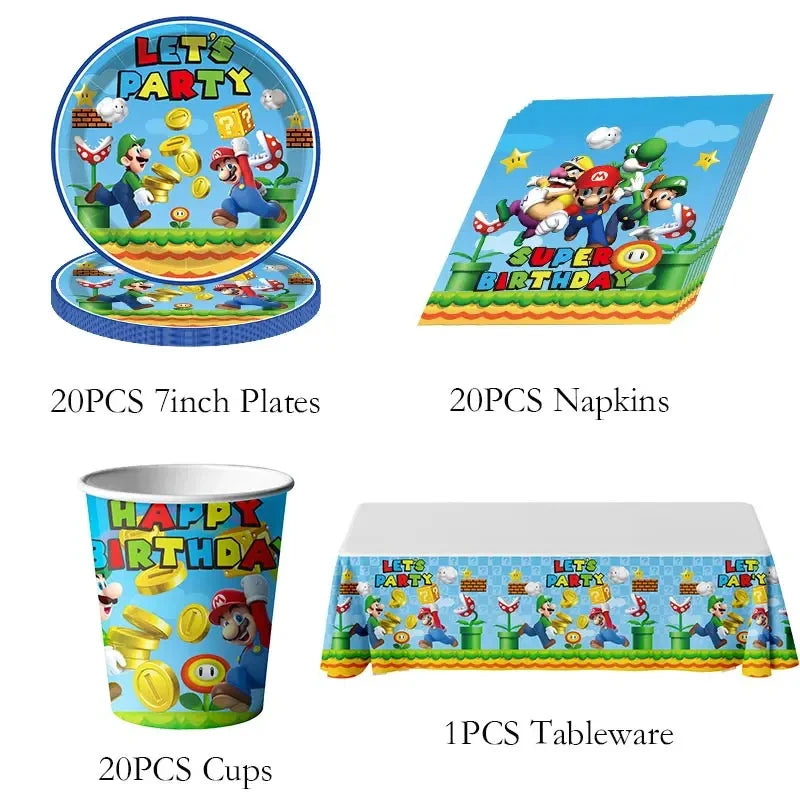 Super Mario Bros Birthday Party Decoration