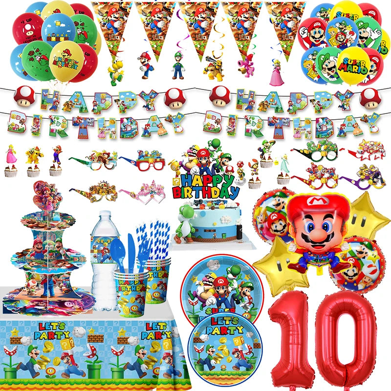 Super Mario Bros Birthday Party Decoration