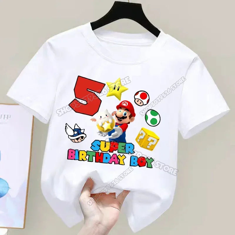 Super Mario Number T Shirt for Birthday