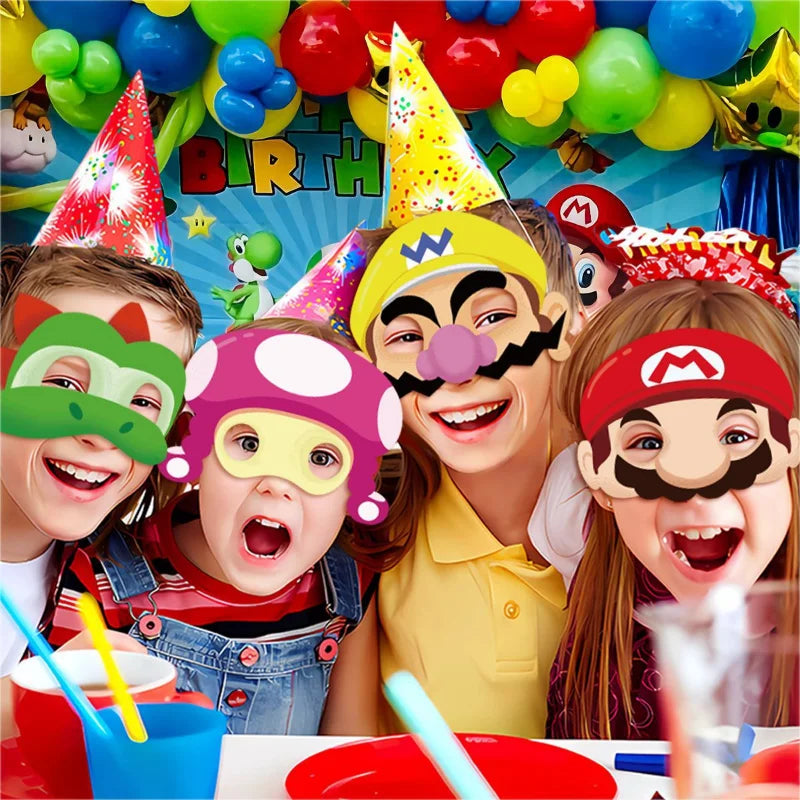 Super Marios Bros Birthday Party Masks