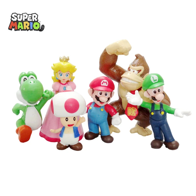 Super Mario Bros Action Figure Toys - 6 + stuks