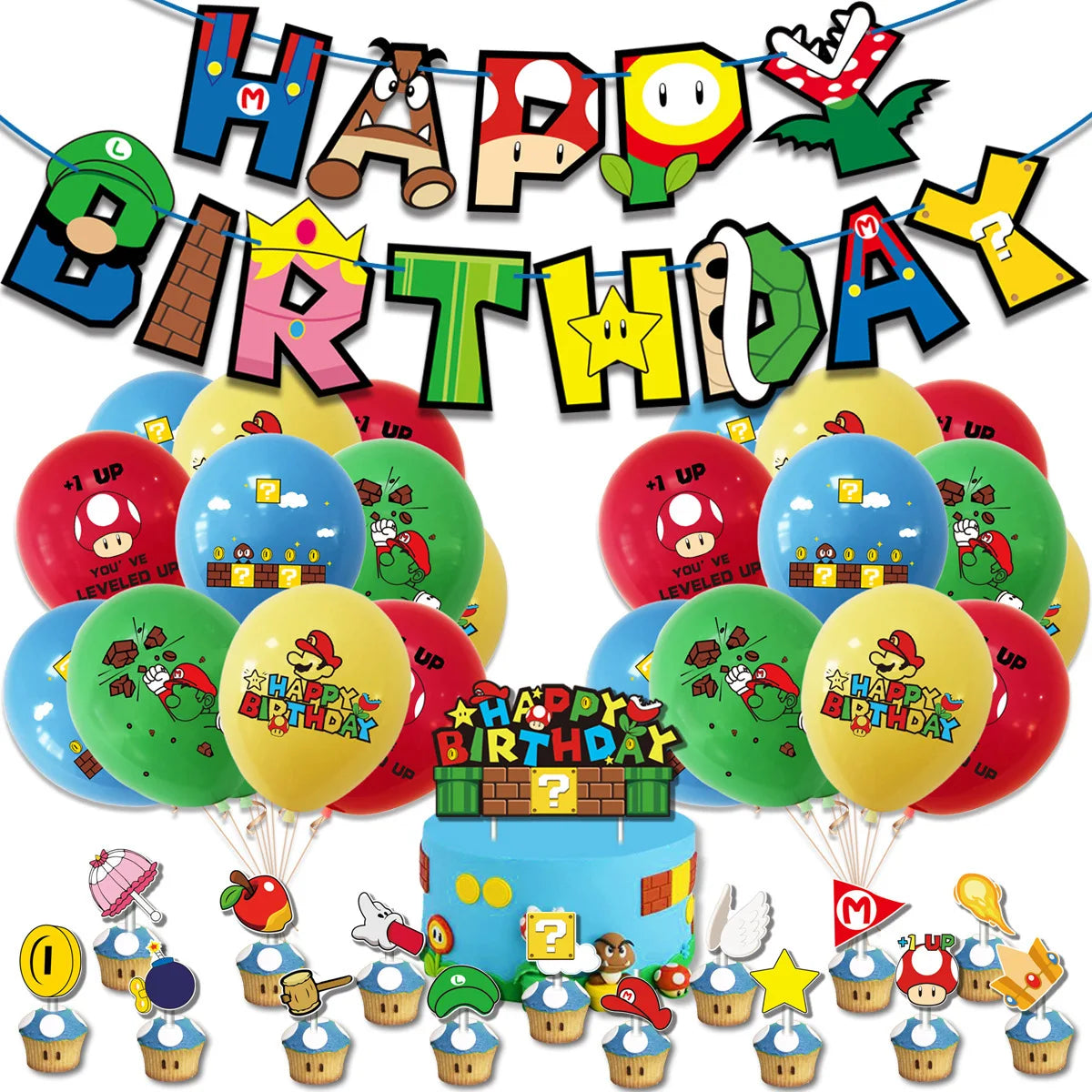 Super Mario Bros Birthday Party Decoration