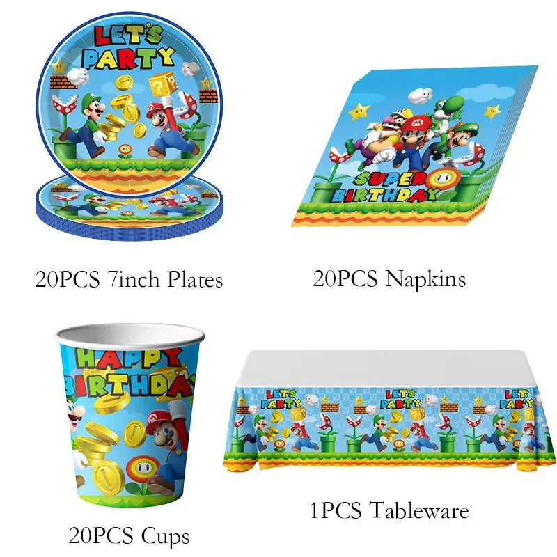 Super Mario Bros Birthday Party Decoration