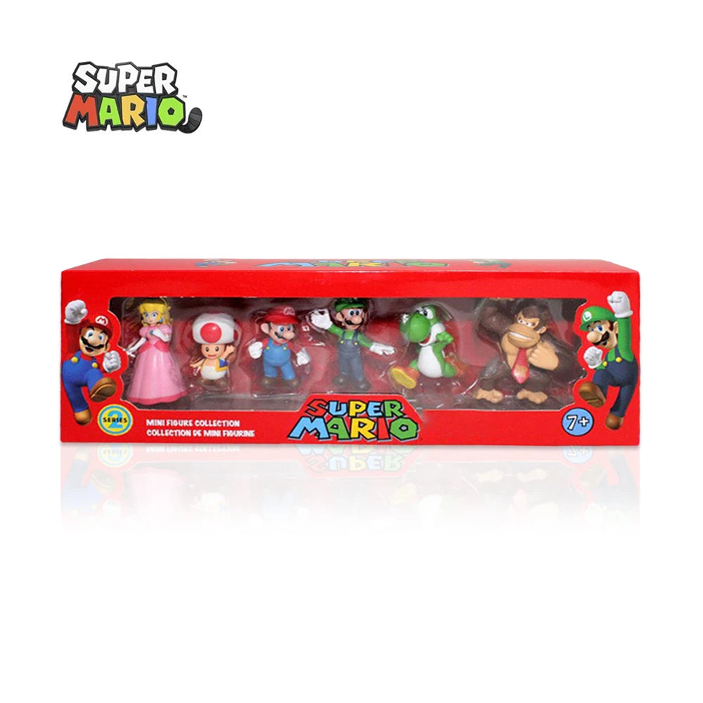 Super Mario Bros Action Figure Toys - 6 + stuks
