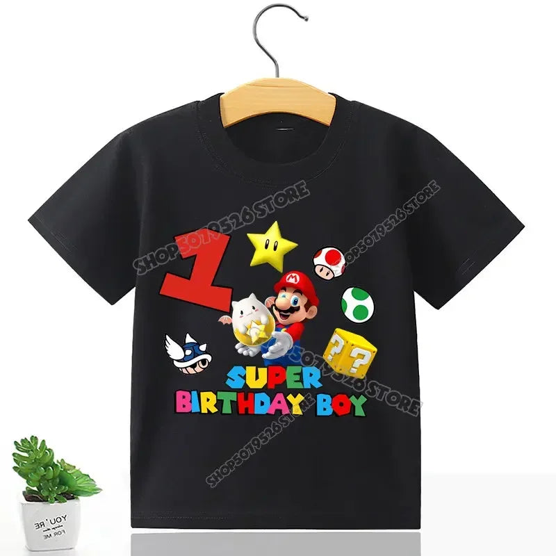 Super Mario Number T Shirt for Birthday