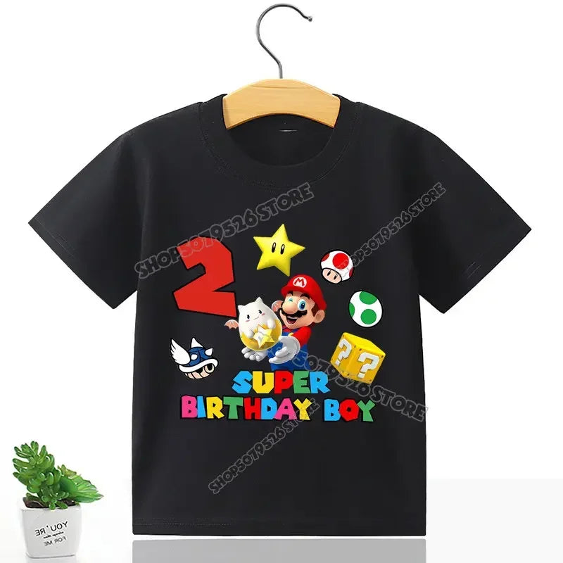Super Mario Number T Shirt for Birthday