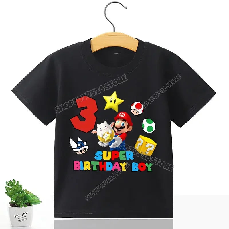 Super Mario Number T Shirt for Birthday