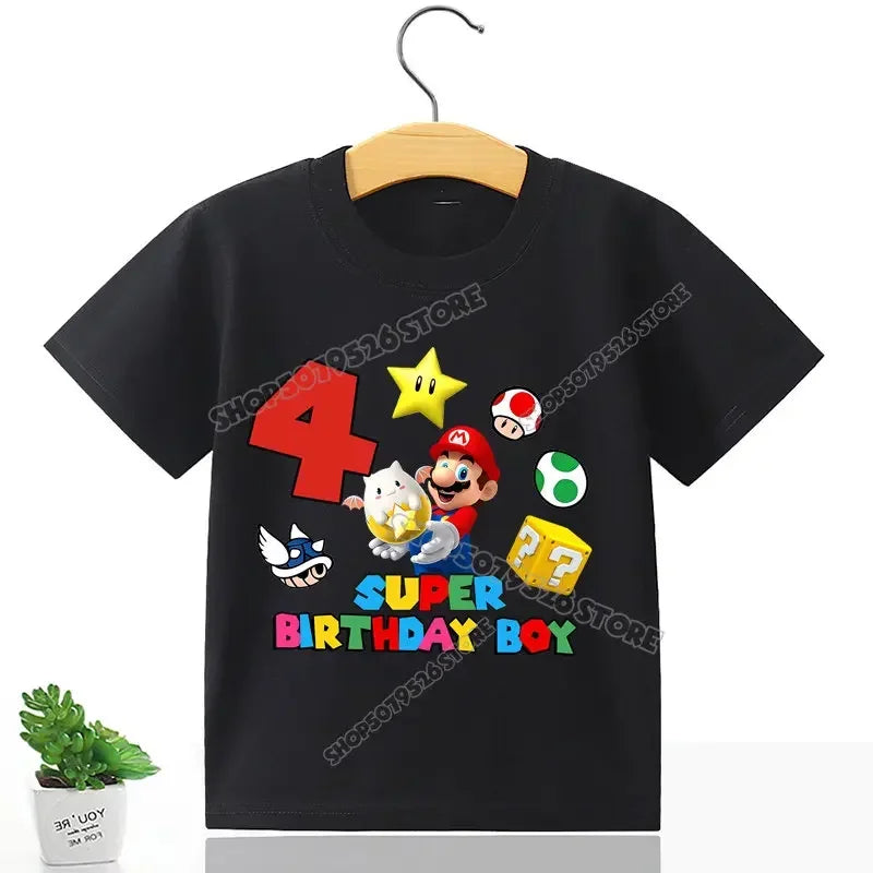 Super Mario Number T Shirt for Birthday