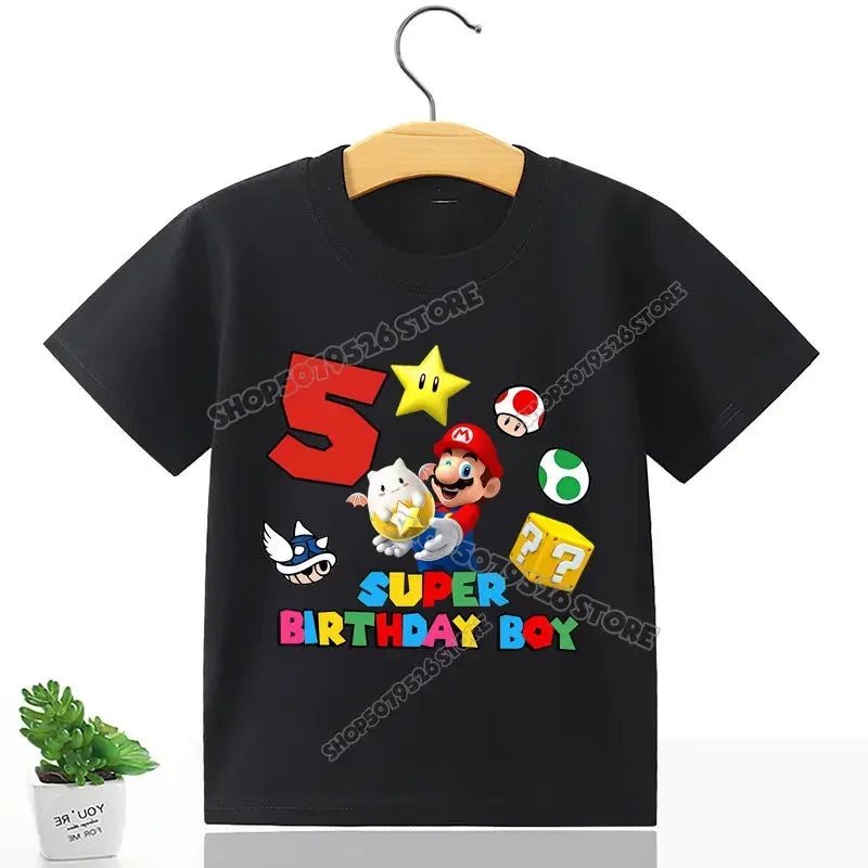 Super Mario Number T Shirt for Birthday