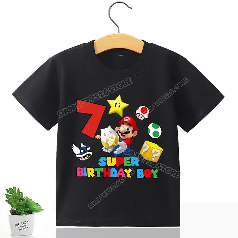 Super Mario Number T Shirt for Birthday