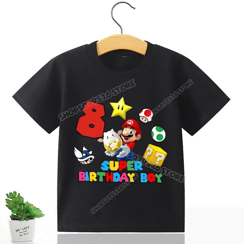 Super Mario Number T Shirt for Birthday