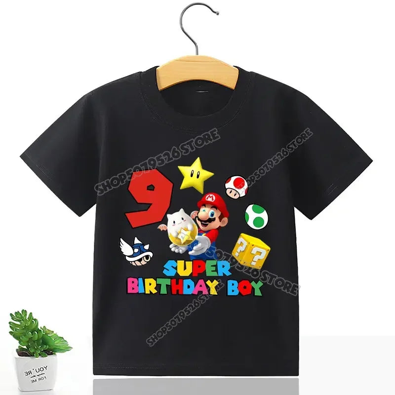 Super Mario Number T Shirt for Birthday