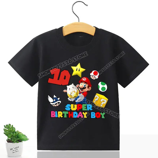 Super Mario Number T Shirt for Birthday