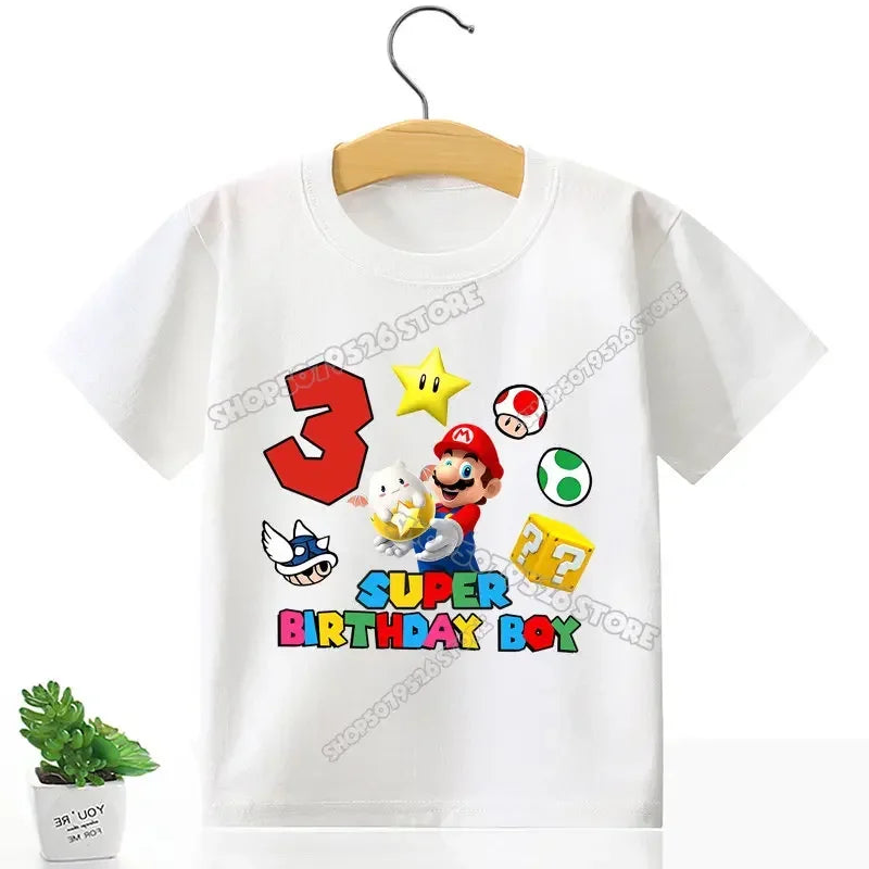 Super Mario Number T Shirt for Birthday
