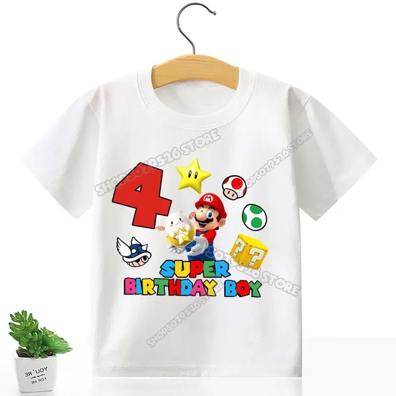 Super Mario Number T Shirt for Birthday
