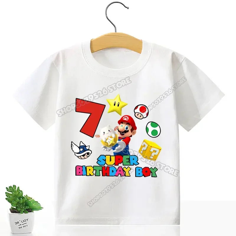 Super Mario Number T Shirt for Birthday