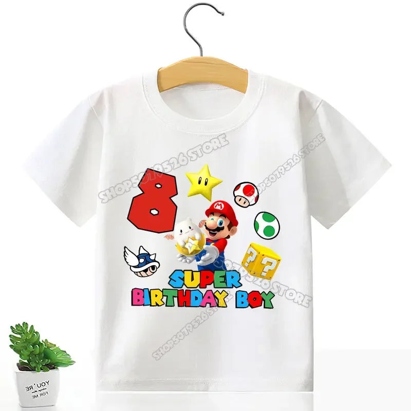 Super Mario Number T Shirt for Birthday