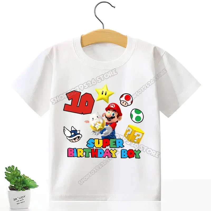 Super Mario Number T Shirt for Birthday